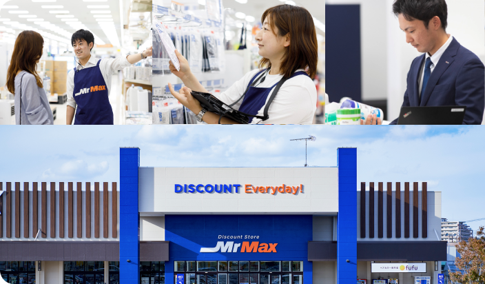 社員が棚に商品を並べている画像
